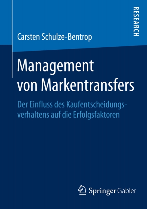 Cover image for book Management von Markentransfers