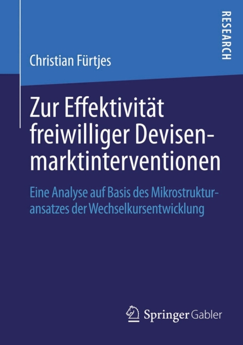 Cover image for book Zur Effektivität freiwilliger Devisenmarktinterventionen