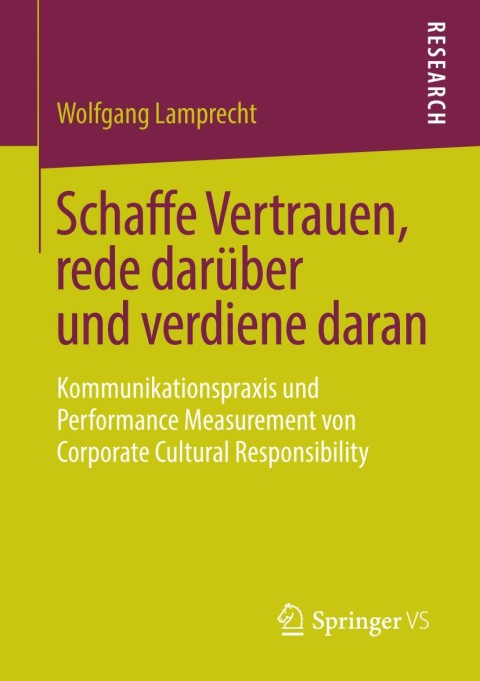 Cover image for book Schaffe Vertrauen, rede darüber und verdiene daran