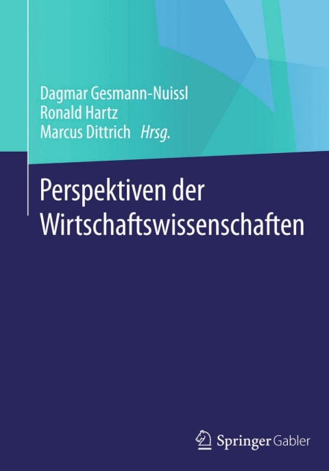 Cover image for book Perspektiven der Wirtschaftswissenschaften