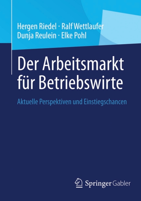 Cover image for book Der Arbeitsmarkt für Betriebswirte