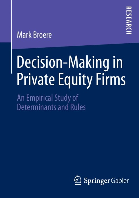 Cover image for book Decision-Making in Private Equity Firms