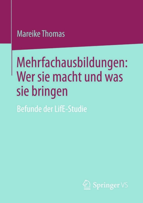 Cover image for book Mehrfachausbildungen: Wer sie macht und was sie bringen