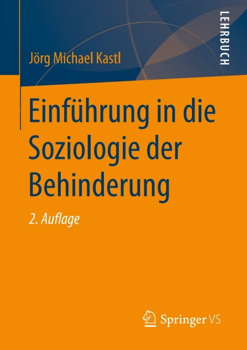 Cover image for book Einführung in die Soziologie der Behinderung