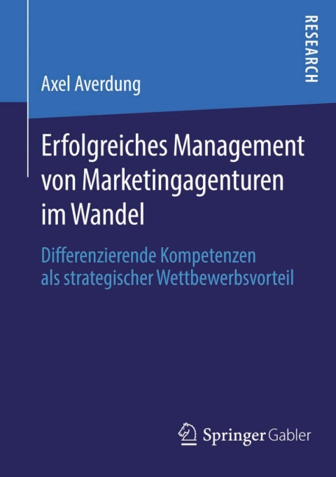 Cover image for book Erfolgreiches Management von Marketingagenturen im Wandel