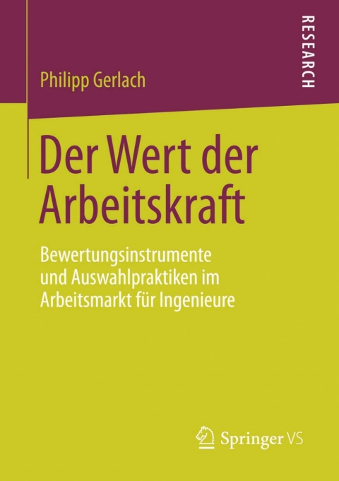 Cover image for book Der Wert der Arbeitskraft