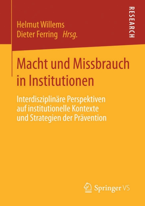 Cover image for book Macht und Missbrauch in Institutionen