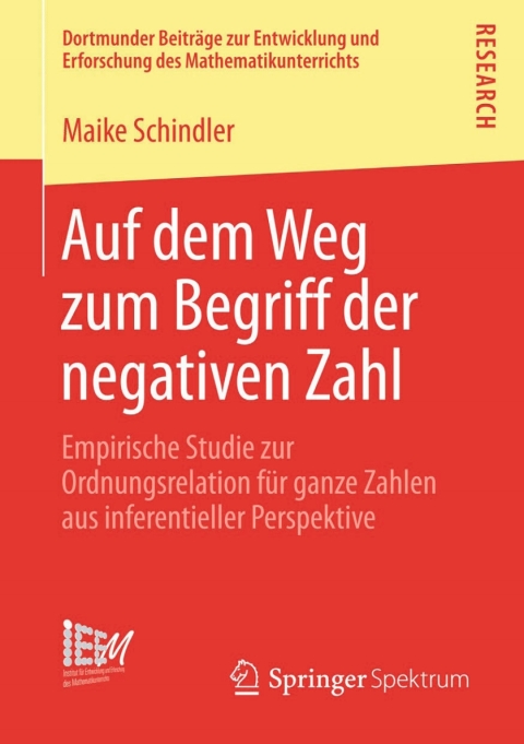 Cover image for book Auf dem Weg zum Begriff der negativen Zahl
