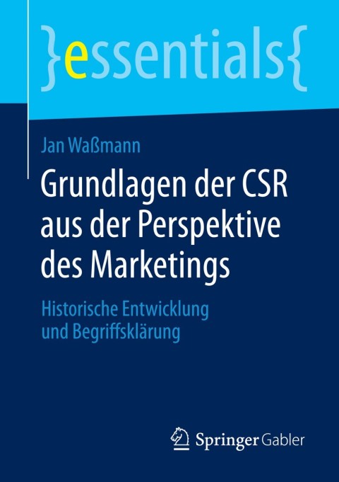 Cover image for book Grundlagen der CSR aus der Perspektive des Marketings