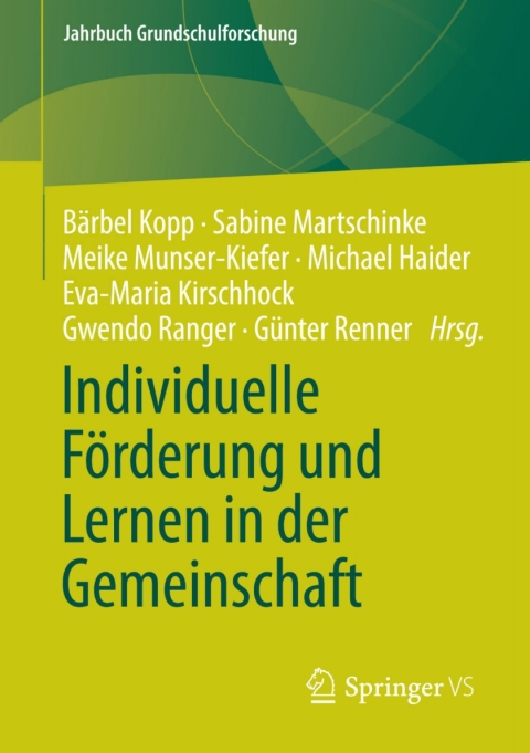 Cover image for book Individuelle Förderung und Lernen in der Gemeinschaft