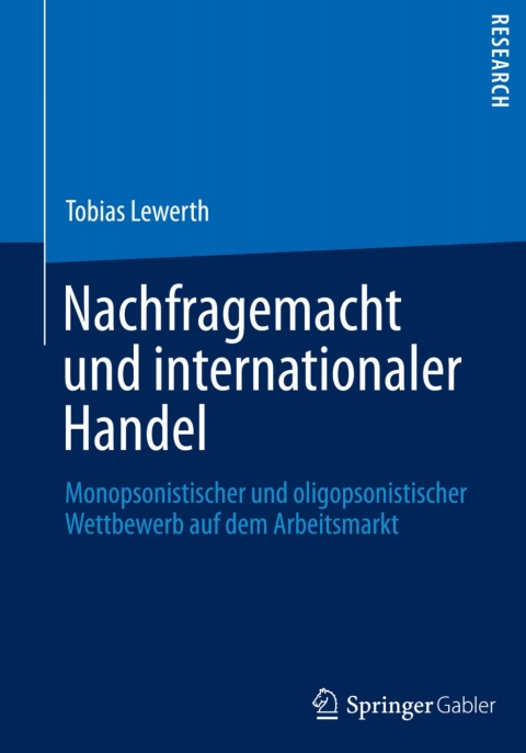 Cover image for book Nachfragemacht und internationaler Handel