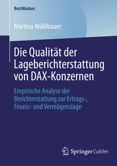 Cover image for book Die Qualität der Lageberichterstattung von DAX-Konzernen