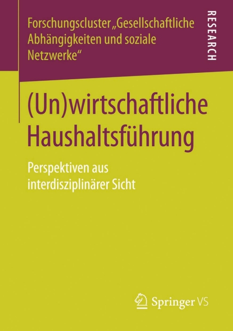 Cover image for book (Un)wirtschaftliche Haushaltsführung