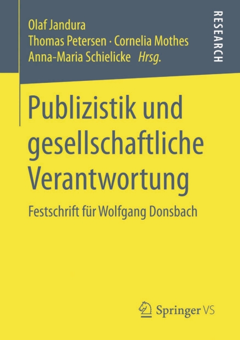 Cover image for book Publizistik und gesellschaftliche Verantwortung