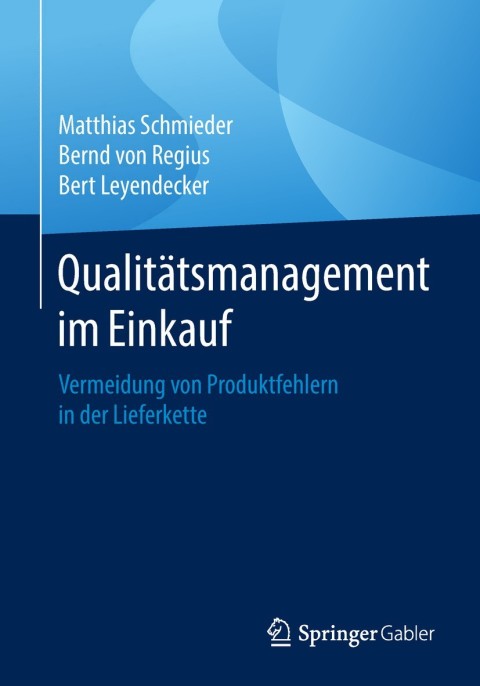 Cover image for book Qualitätsmanagement im Einkauf