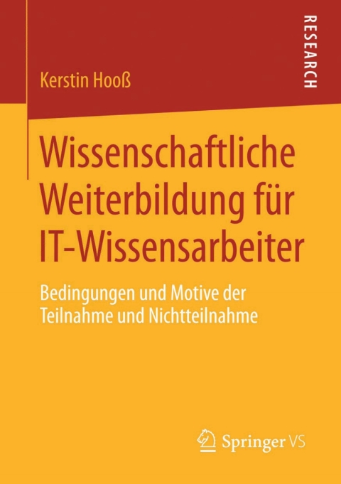 Cover image for book Wissenschaftliche Weiterbildung für IT-Wissensarbeiter