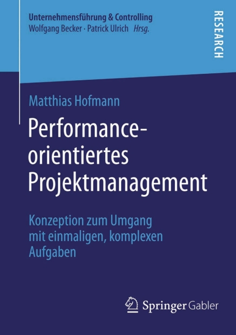 Cover image for book Performance-orientiertes Projektmanagement