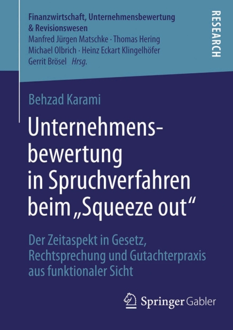 Cover image for book Unternehmensbewertung in Spruchverfahren beim „Squeeze out"