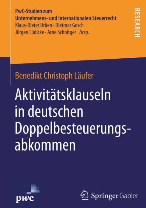 Cover image for book Aktivitätsklauseln in deutschen Doppelbesteuerungsabkommen