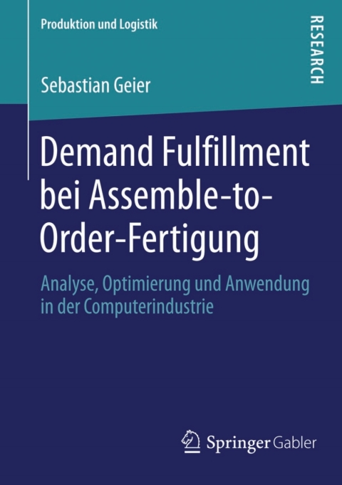 Cover image for book Demand Fulfillment bei Assemble-to-Order-Fertigung