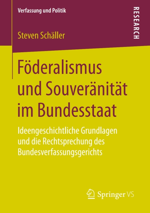 Cover image for book Föderalismus und Souveränität im Bundesstaat