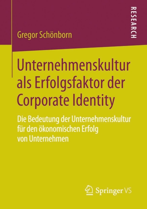 Cover image for book Unternehmenskultur als Erfolgsfaktor der Corporate Identity