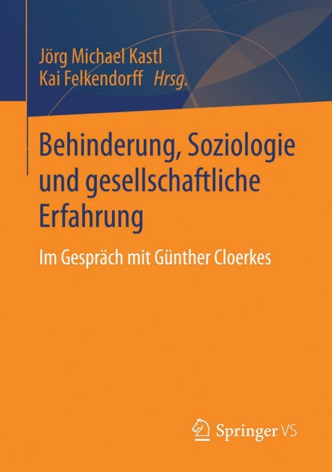 Cover image for book Behinderung, Soziologie und gesellschaftliche Erfahrung