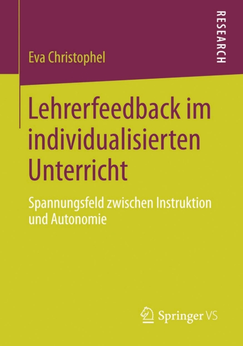 Cover image for book Lehrerfeedback im individualisierten Unterricht