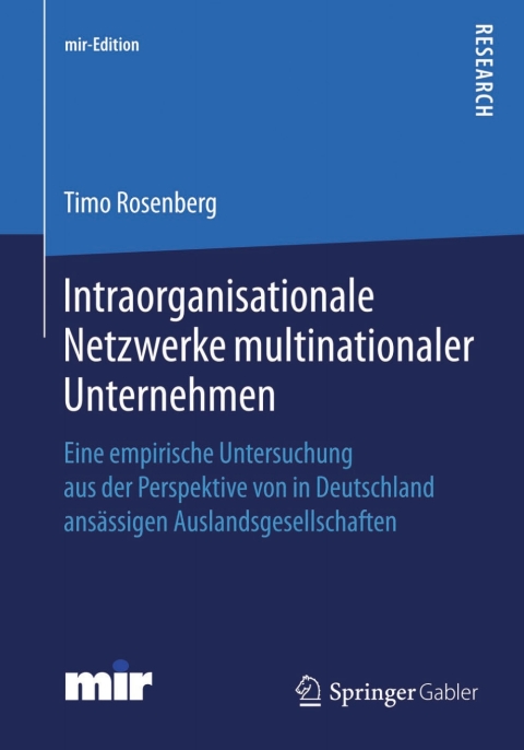 Cover image for book Intraorganisationale Netzwerke multinationaler Unternehmen