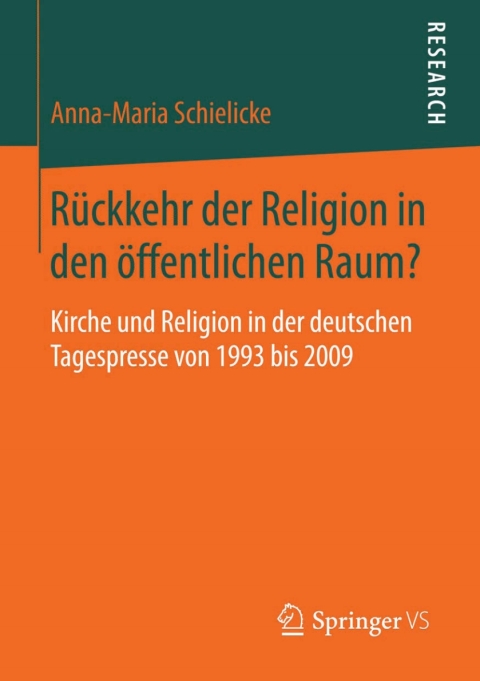 Cover image for book Rückkehr der Religion in den öffentlichen Raum?
