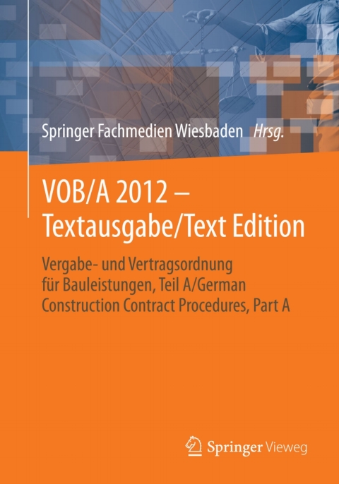 Cover image for book VOB/A 2012 - Textausgabe/Text Edition