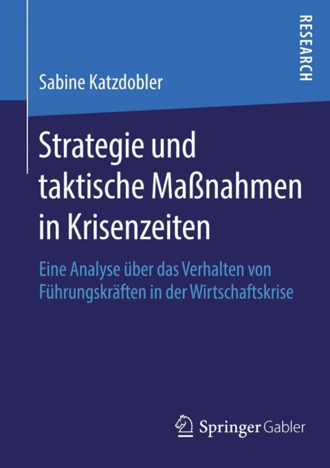 Cover image for book Strategie und taktische Maßnahmen in Krisenzeiten
