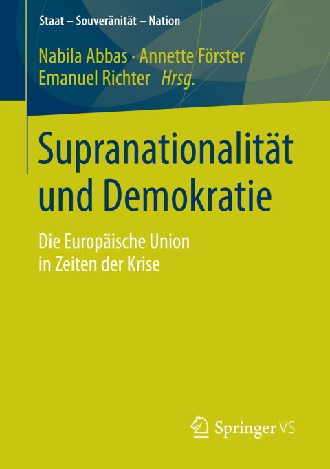 Cover image for book Supranationalität und Demokratie