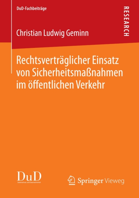 Cover image for book Rechtsverträglicher Einsatz von Sicherheitsmaßnahmen im öffentlichen Verkehr