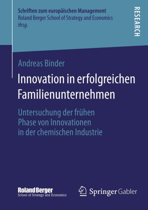 Cover image for book Innovation in erfolgreichen Familienunternehmen