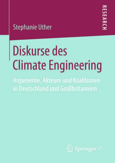 Cover image for book Diskurse des Climate Engineering