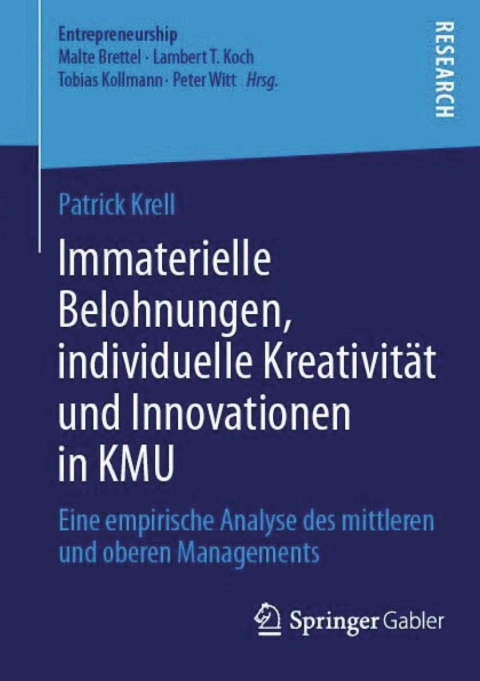 Cover image for book Immaterielle Belohnungen, individuelle Kreativität und Innovationen in KMU