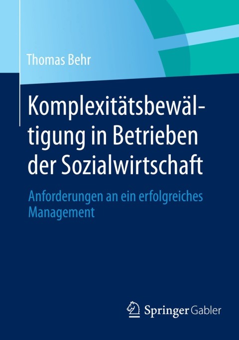 Cover image for book Komplexitätsbewältigung in Betrieben der Sozialwirtschaft