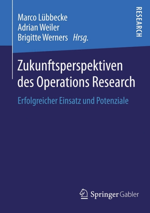 Cover image for book Zukunftsperspektiven des Operations Research