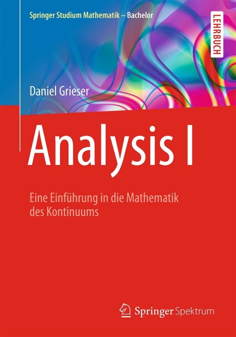 Cover image for book Analysis I