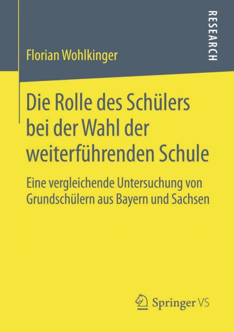 Cover image for book Die Rolle des Schülers bei der Wahl der weiterführenden Schule