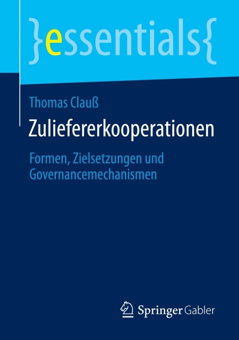 Cover image for book Zuliefererkooperationen