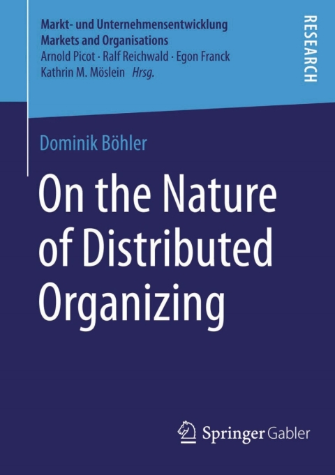 Cover image for book On the Nature of Distributed Organizing