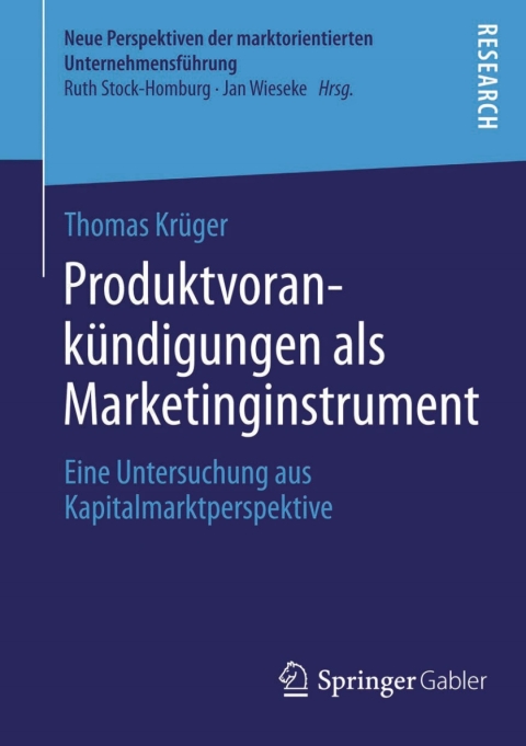 Cover image for book Produktvorankündigungen als Marketinginstrument