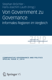 Cover image: Von Government zu Governance 9783658061449