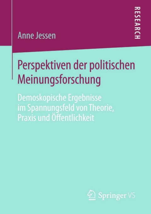 Cover image for book Perspektiven der politischen Meinungsforschung