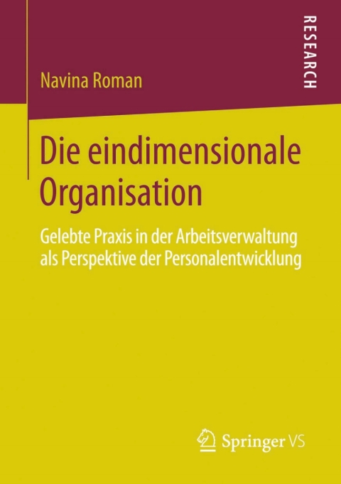 Cover image for book Die eindimensionale Organisation