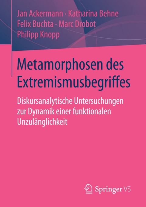 Cover image for book Metamorphosen des Extremismusbegriffes