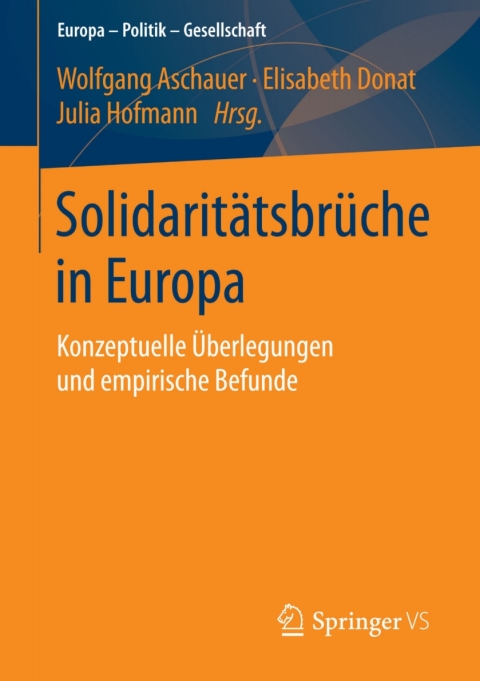Cover image for book Solidaritätsbrüche in Europa