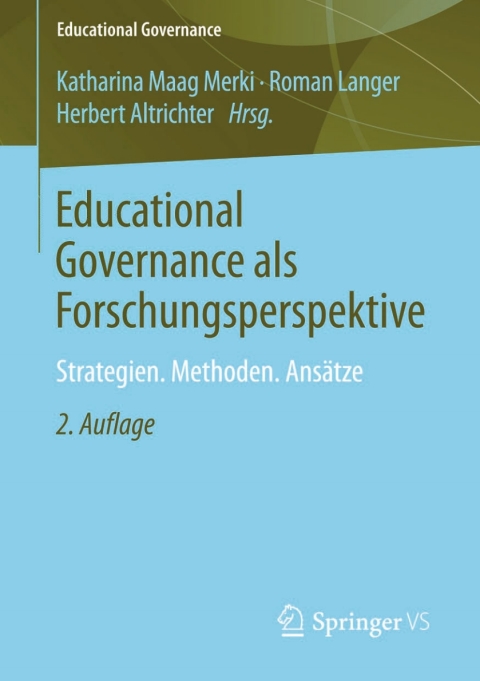 Cover image for book Educational Governance als Forschungsperspektive